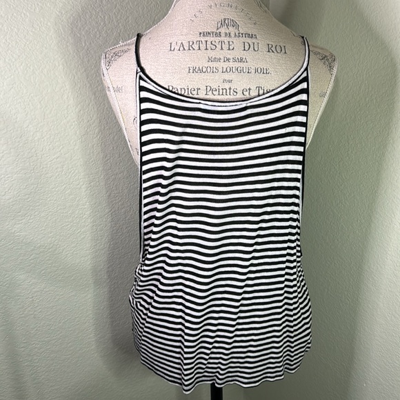 Cecico Black & White Striped Open Side Tank - Picture 4 of 5